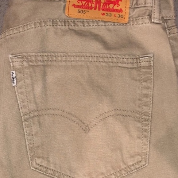Levi's 505 Tan Jeans White Tab 33x30 - Picture 4 of 4